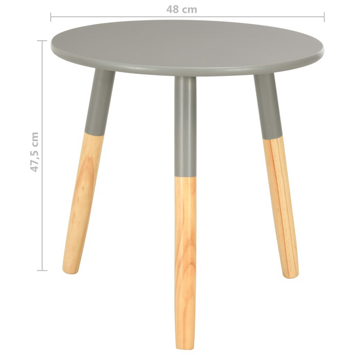 Elegant Solid Pine Side Tables, Set of 2 in Grey - Scandinavian Design, Multi-functional, Durable - Premium  from Home Treasures - Just £52.99! Shop now at Home Treasures