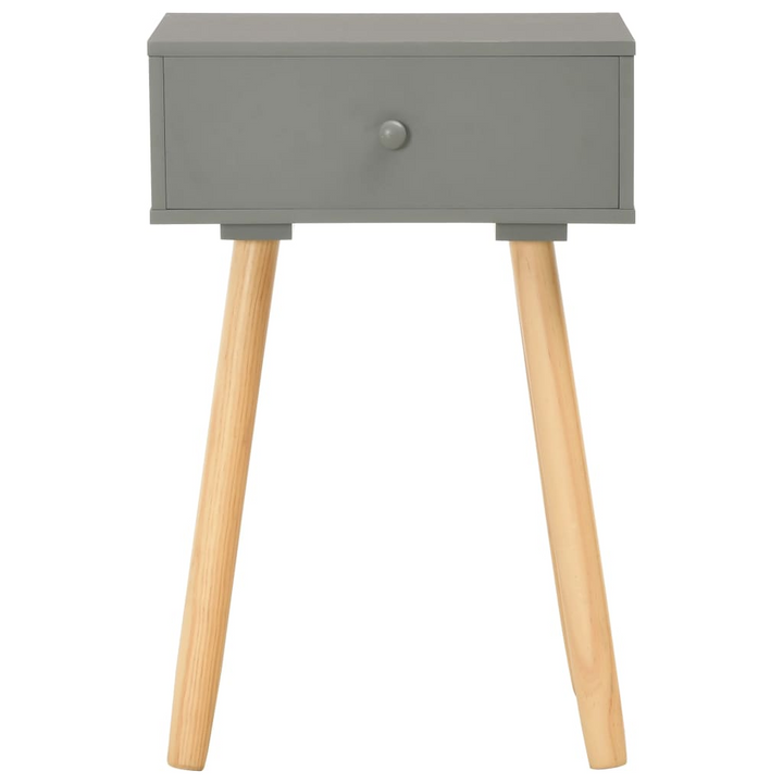 Set of 2 Solid Pine Bedside Tables in Grey – Stylish and Durable Nightstands for Bedroom or Living Room - Premium  from Home Treasures - Just £97.99! Shop now at Home Treasures