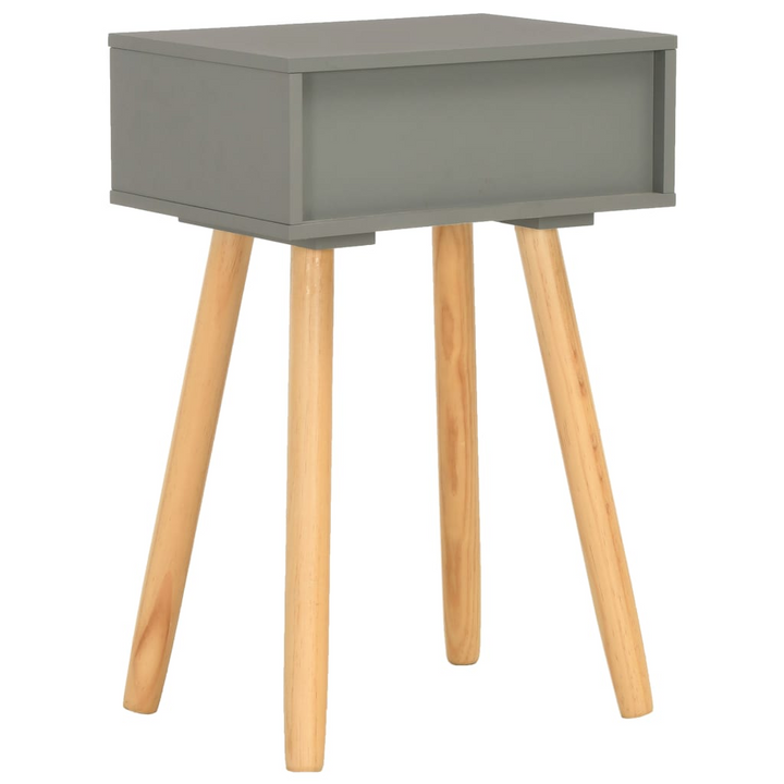 Set of 2 Solid Pine Bedside Tables in Grey – Stylish and Durable Nightstands for Bedroom or Living Room - Premium  from Home Treasures - Just £97.99! Shop now at Home Treasures