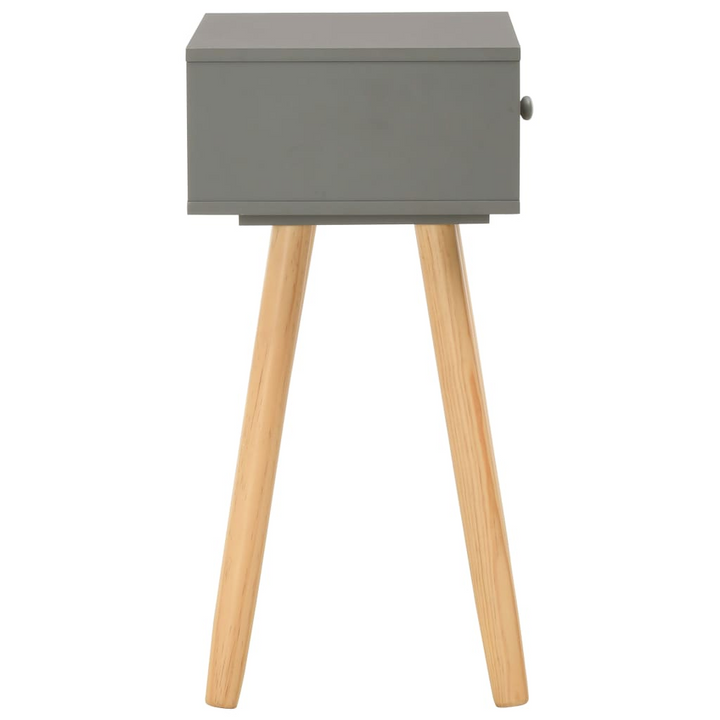 Set of 2 Solid Pine Bedside Tables in Grey – Stylish and Durable Nightstands for Bedroom or Living Room - Premium  from Home Treasures - Just £97.99! Shop now at Home Treasures