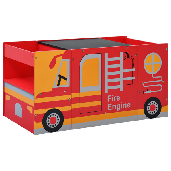 3 Piece Childrens Chair Table Set - Fire Truck Design | Wooden Furniture with Blackboard Top - Premium  from Home Treasures - Just £116.99! Shop now at Home Treasures