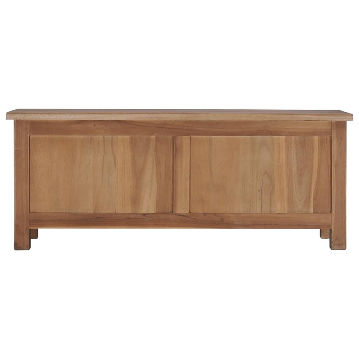 Teak TV Cabinet (Natural) – Handcrafted Solid Wood, Ample Storage, Rustic Design - Premium  from Home Treasures - Just £171.99! Shop now at Home Treasures