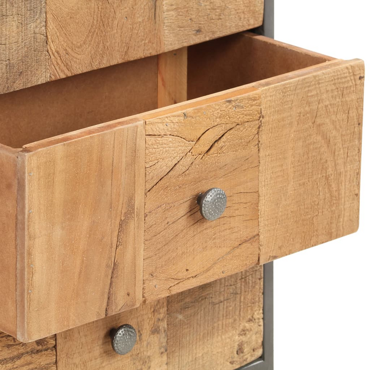 Eco-Friendly Reclaimed Wood Drawer Cabinet, 5-Drawer Storage, Vintage Style, 45x30x100cm - Premium  from Home Treasures - Just £340.99! Shop now at Home Treasures