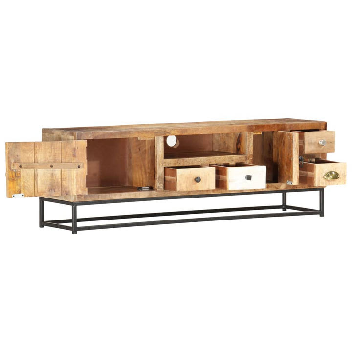 Reclaimed Wood TV Cabinet - Handcrafted Rustic Console with Industrial Style, Ample Storage, and Unique Golden Finish - Premium  from Home Treasures - Just £290.99! Shop now at Home Treasures