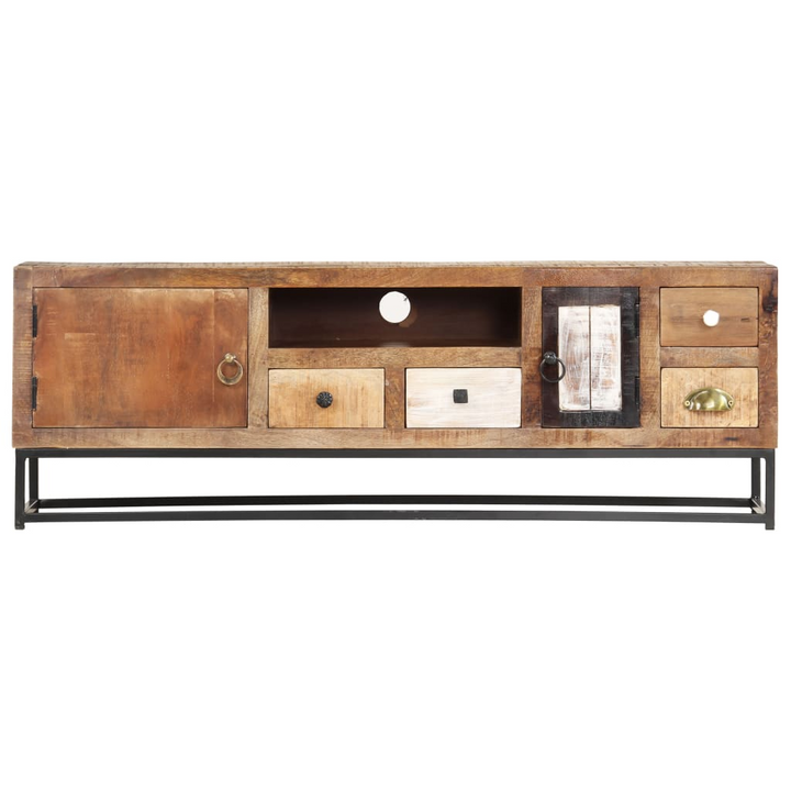 Reclaimed Wood TV Cabinet - Handcrafted Rustic Console with Industrial Style, Ample Storage, and Unique Golden Finish - Premium  from Home Treasures - Just £290.99! Shop now at Home Treasures