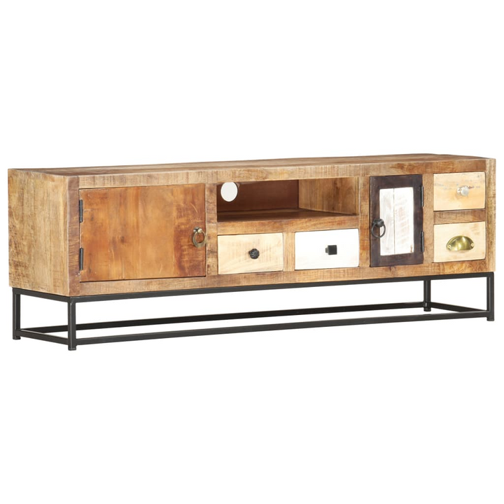 Reclaimed Wood TV Cabinet - Handcrafted Rustic Console with Industrial Style, Ample Storage, and Unique Golden Finish - Premium  from Home Treasures - Just £290.99! Shop now at Home Treasures