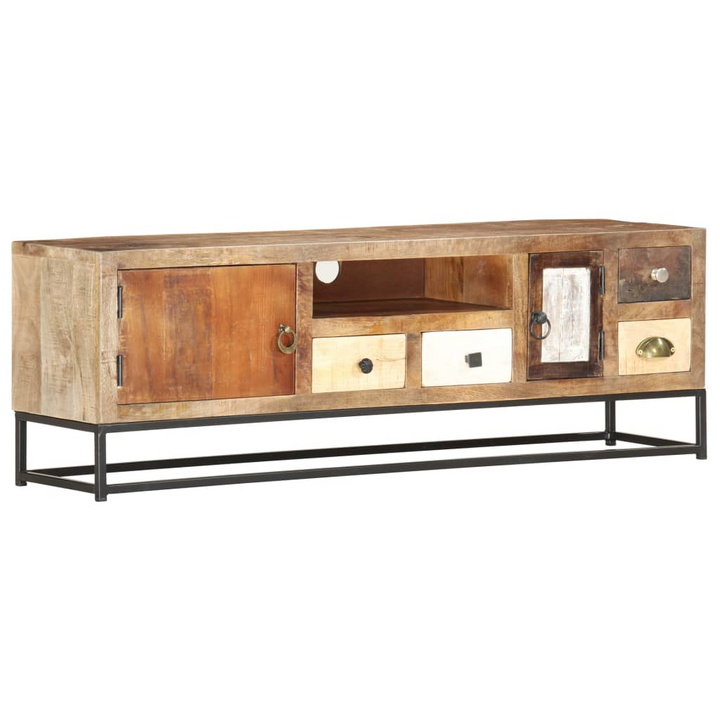 Reclaimed Wood TV Cabinet - Handcrafted Rustic Console with Industrial Style, Ample Storage, and Unique Golden Finish - Premium  from Home Treasures - Just £290.99! Shop now at Home Treasures