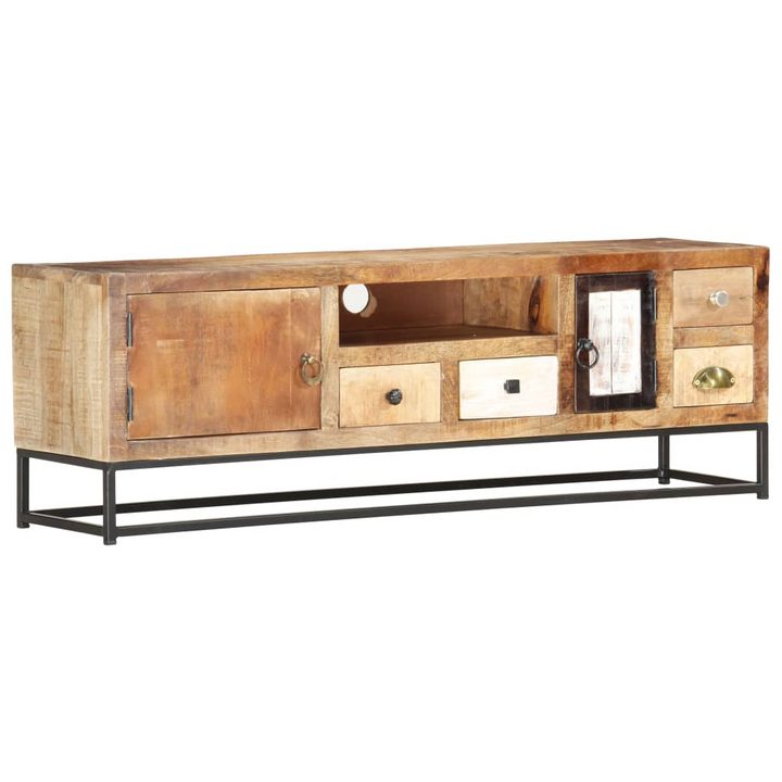 Reclaimed Wood TV Cabinet - Handcrafted Rustic Console with Industrial Style, Ample Storage, and Unique Golden Finish - Premium  from Home Treasures - Just £290.99! Shop now at Home Treasures