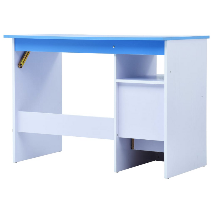 Children's Tiltable Drawing and Study Desk - Blue and White, Adjustable Height, 100 x 55 x 73-87 cm - Ideal for Kids' Study and Play - Premium  from Home Treasures - Just £139.99! Shop now at Home Treasures