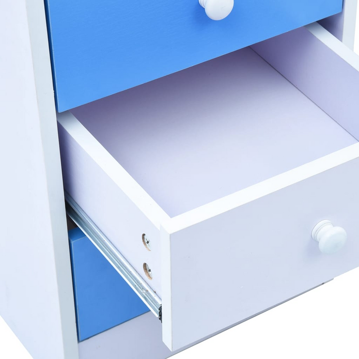 Children's Tiltable Drawing and Study Desk - Blue and White, Adjustable Height, 100 x 55 x 73-87 cm - Ideal for Kids' Study and Play - Premium  from Home Treasures - Just £139.99! Shop now at Home Treasures