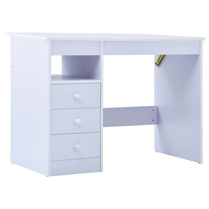 Adjustable Children's Tiltable Drawing and Study Desk - White (100 x 55 x 73-87 cm) with Storage Drawers and Shelf - Premium  from Home Treasures - Just £141.99! Shop now at Home Treasures