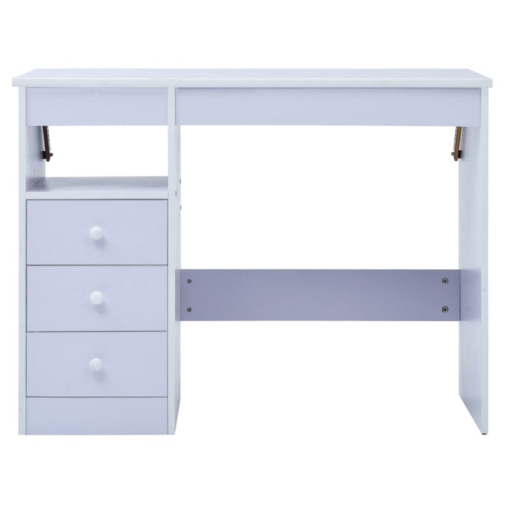 Adjustable Children's Tiltable Drawing and Study Desk - White (100 x 55 x 73-87 cm) with Storage Drawers and Shelf - Premium  from Home Treasures - Just £141.99! Shop now at Home Treasures