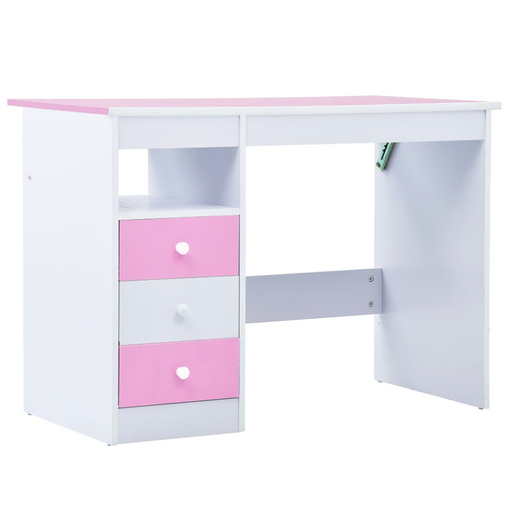 Adjustable Children's Drawing and Study Desk - Pink & White, 100 x 55 x (73-87) cm | Perfect for Study, Reading, and Art - Premium  from Home Treasures - Just £138.99! Shop now at Home Treasures