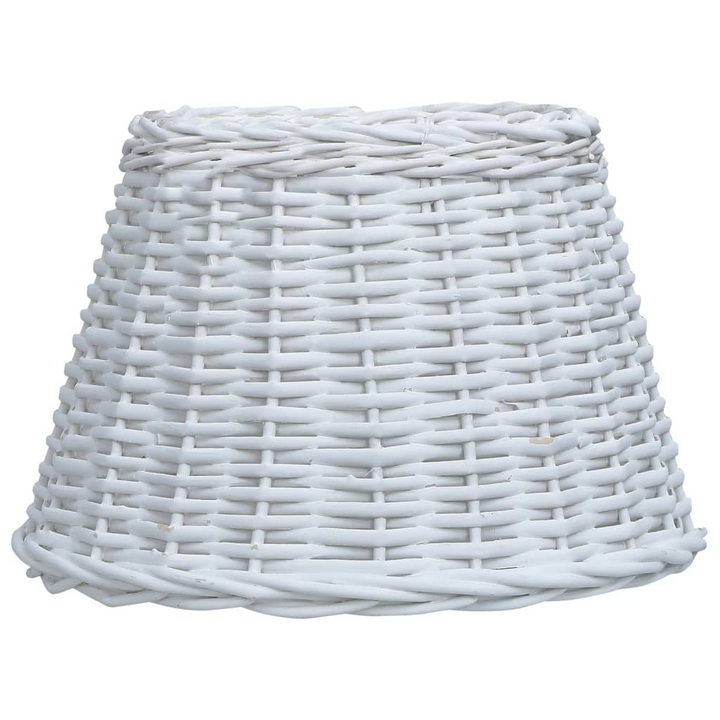 Handmade White Wicker Lamp Shade (50 x 30cm) - Rustic Rattan Light Shade with Sturdy Metal Frame - Premium  from Home Treasures - Just £65.99! Shop now at Home Treasures