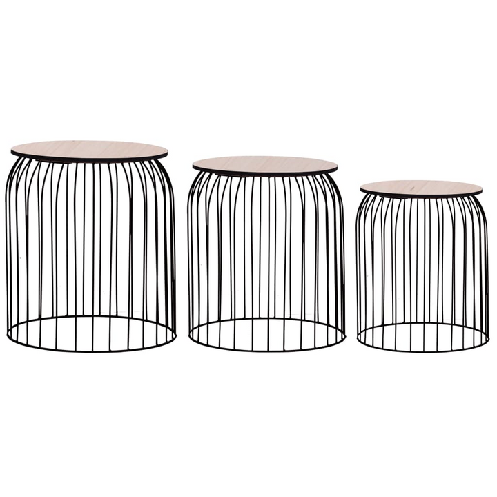 Elegant Black Coffee Tables - Set of 3 | Durable, Space-Saving, Multi-Functional - Premium  from Home Treasures - Just £56.99! Shop now at Home Treasures