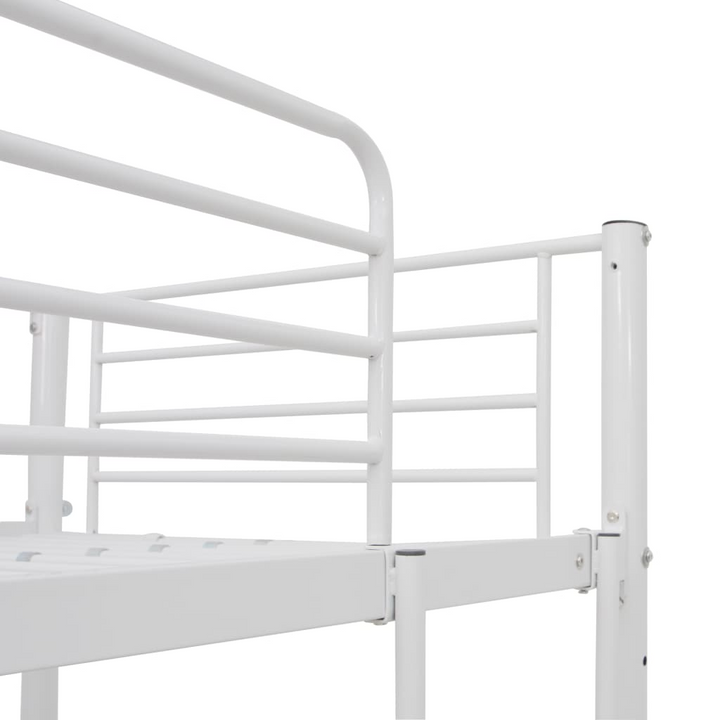 White Metal Bunk Bed with Table - Space-Saving 90x200 cm Design, Perfect for Kids (Mattress Not Included) - Premium  from Home Treasures - Just £341.99! Shop now at Home Treasures