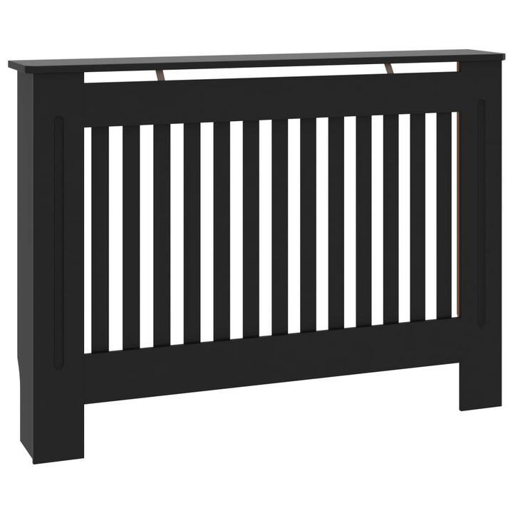 Elegant Black Radiator Cover - 112x19x81.5 cm | Stylish & Durable MDF Cabinet with Modern Slatted Design - Premium  from Home Treasures - Just £86.99! Shop now at Home Treasures