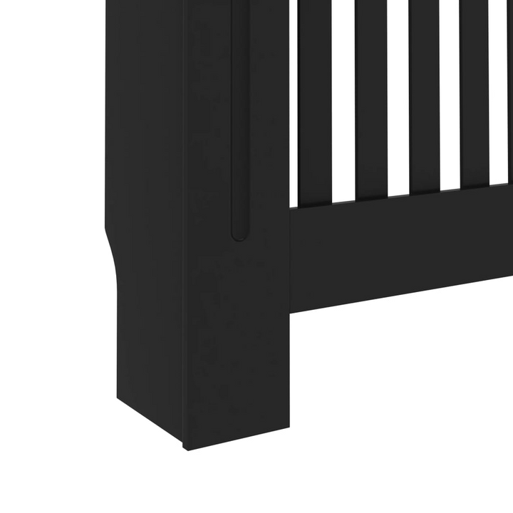 Elegant Black Radiator Cover - 112x19x81.5 cm | Stylish & Durable MDF Cabinet with Modern Slatted Design - Premium  from Home Treasures - Just £86.99! Shop now at Home Treasures