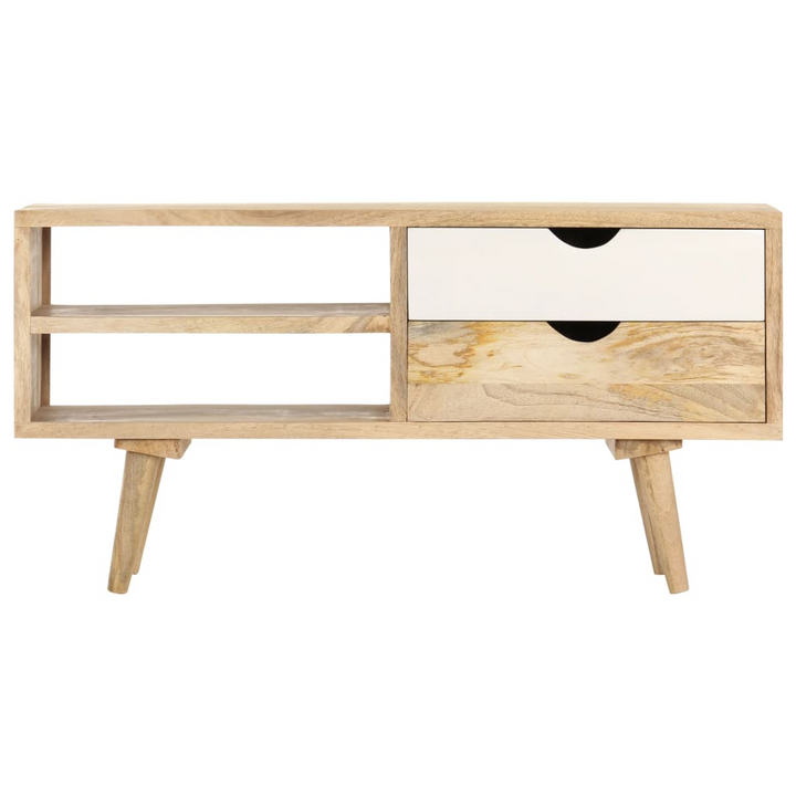 Solid Mango Wood TV Cabinet - Natural Finish | Rustic & Durable Entertainment Center with Storage - Premium  from Home Treasures - Just £155.99! Shop now at Home Treasures