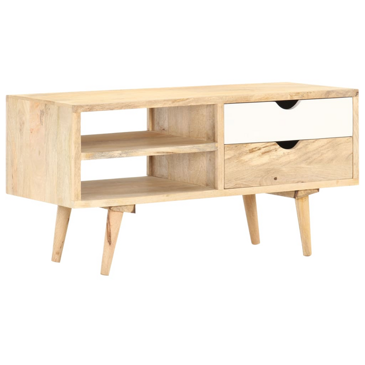 Solid Mango Wood TV Cabinet - Natural Finish | Rustic & Durable Entertainment Center with Storage - Premium  from Home Treasures - Just £155.99! Shop now at Home Treasures