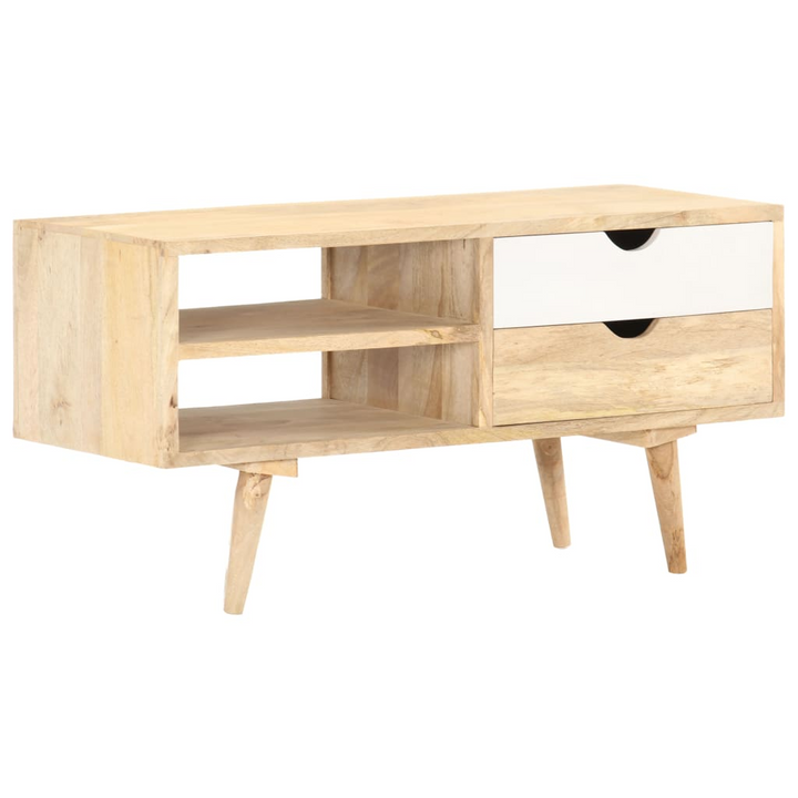 Solid Mango Wood TV Cabinet - Natural Finish | Rustic & Durable Entertainment Center with Storage - Premium  from Home Treasures - Just £155.99! Shop now at Home Treasures