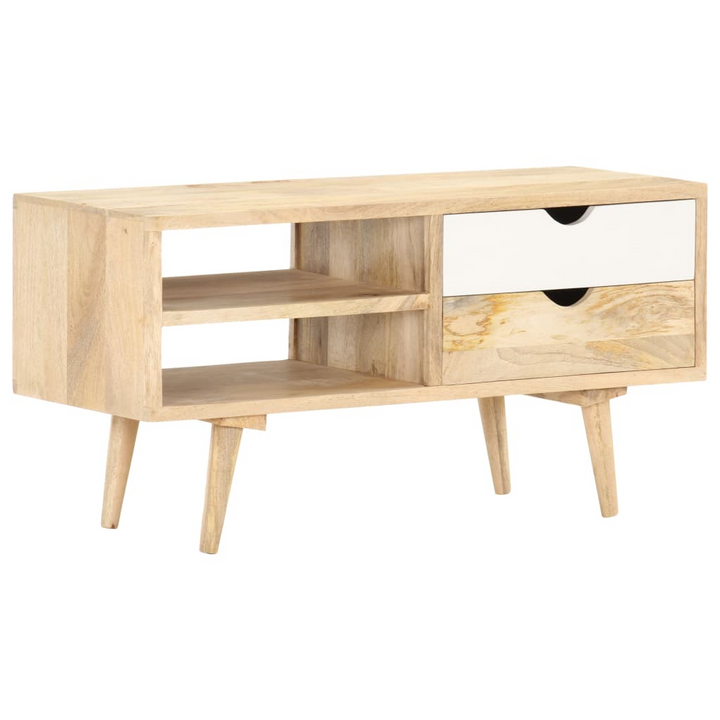 Solid Mango Wood TV Cabinet - Natural Finish | Rustic & Durable Entertainment Center with Storage - Premium  from Home Treasures - Just £155.99! Shop now at Home Treasures