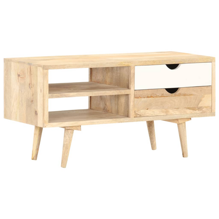 Solid Mango Wood TV Cabinet - Natural Finish | Rustic & Durable Entertainment Center with Storage - Premium  from Home Treasures - Just £155.99! Shop now at Home Treasures