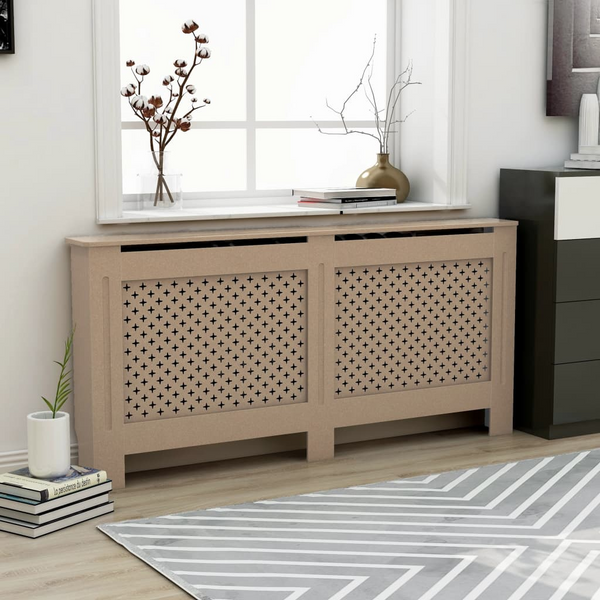 Stylish MDF Radiator Cover Cabinet - Modern Slatted Design (172x19x81.5 cm) - Premium  from Home Treasures - Just £103.99! Shop now at Home Treasures