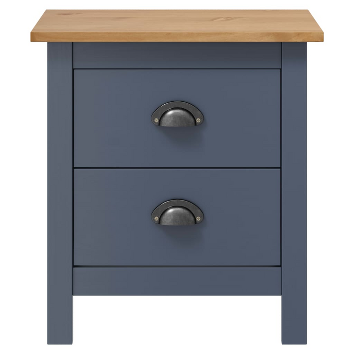 HILL Bedside Cabinets, Grey | 2-Piece Pine Wood Nightstand Set | Modern and Functional Design - Premium  from Home Treasures - Just £93.99! Shop now at Home Treasures