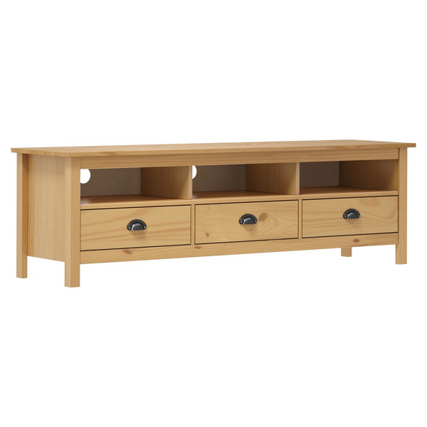 HILL TV Cabinet | Retro Design | Honey Brown | Solid Pine Wood | 158x40x47 cm - Elegant & Durable TV Stand - Premium  from Home Treasures - Just £144.99! Shop now at Home Treasures