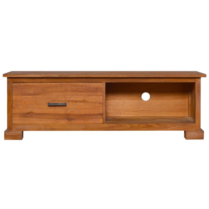 Elegant Teak Wood TV Cabinet - Colonial Style, With Drawer & Open Shelf Storage - Premium  from Home Treasures - Just £116.99! Shop now at Home Treasures