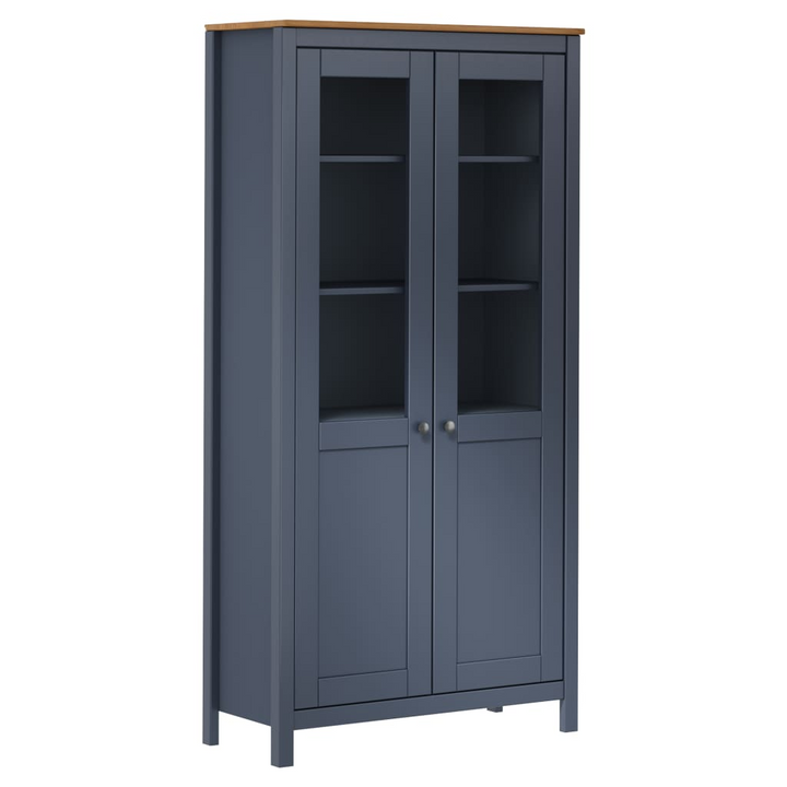 Elegant HILL Highboard in Grey | Solid Pine Wood Display Cabinet 85x37x170.5 cm - Premium  from Home Treasures - Just £299.99! Shop now at Home Treasures