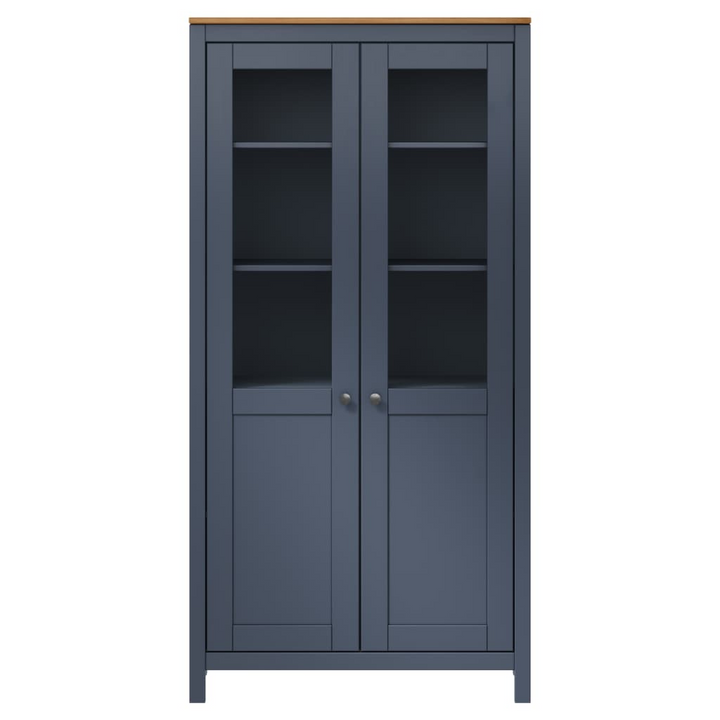 Elegant HILL Highboard in Grey | Solid Pine Wood Display Cabinet 85x37x170.5 cm - Premium  from Home Treasures - Just £299.99! Shop now at Home Treasures