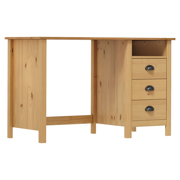 HILL Desk with 3 Drawers - 120x50x74 cm Solid Pine Wood - Stylish & Durable - Premium  from Home Treasures - Just £129.99! Shop now at Home Treasures