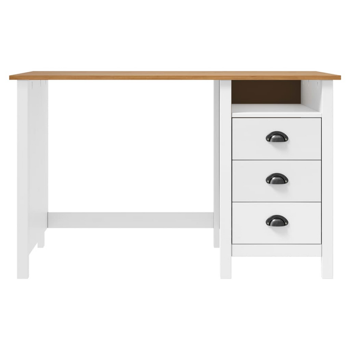 HILL Solid Pine Wood Desk with 3 Drawers - 120x50x74 cm | Ideal for Office, Study or Children's Room - Premium  from Home Treasures - Just £174.99! Shop now at Home Treasures