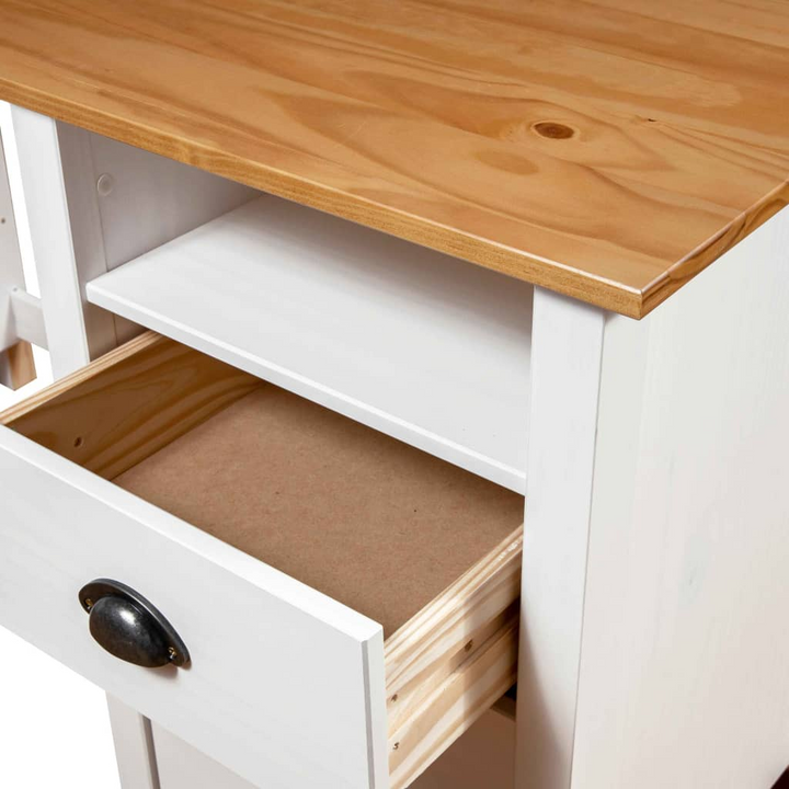 HILL Solid Pine Wood Desk with 3 Drawers - 120x50x74 cm | Ideal for Office, Study or Children's Room - Premium  from Home Treasures - Just £174.99! Shop now at Home Treasures