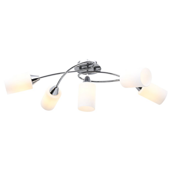 Elegant Ceiling Light with White Ceramic Cone Shades - Contemporary Style for Living Rooms and Bedrooms - Premium  from Home Treasures - Just £45.99! Shop now at Home Treasures