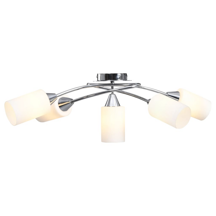 Elegant Ceiling Light with White Ceramic Cone Shades - Contemporary Style for Living Rooms and Bedrooms - Premium  from Home Treasures - Just £45.99! Shop now at Home Treasures