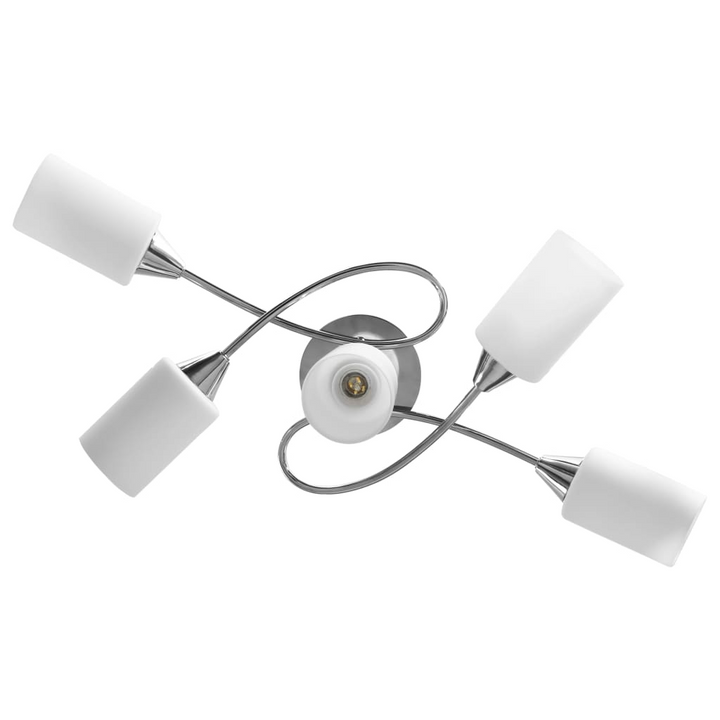 Elegant Ceiling Light with White Ceramic Cone Shades - Contemporary Style for Living Rooms and Bedrooms - Premium  from Home Treasures - Just £45.99! Shop now at Home Treasures