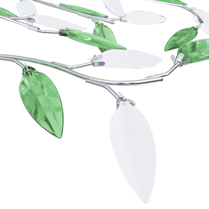 Elegant Green Acrylic Crystal Leaf Ceiling Light - Modern Chrome Finish - Premium  from Home Treasures - Just £79.99! Shop now at Home Treasures