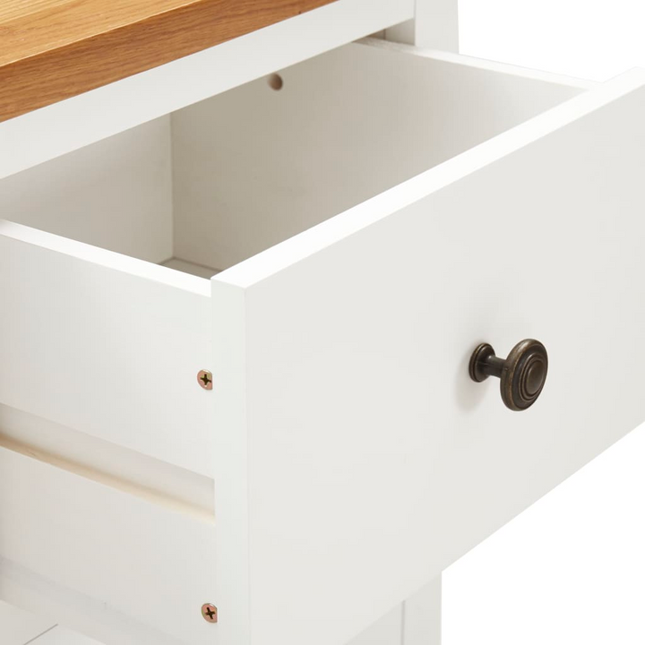 Stylish Solid Oak Chest of Drawers in White - 80 x 35 x 75cm | Modern & Durable Storage Solution - Premium  from Home Treasures - Just £242.99! Shop now at Home Treasures