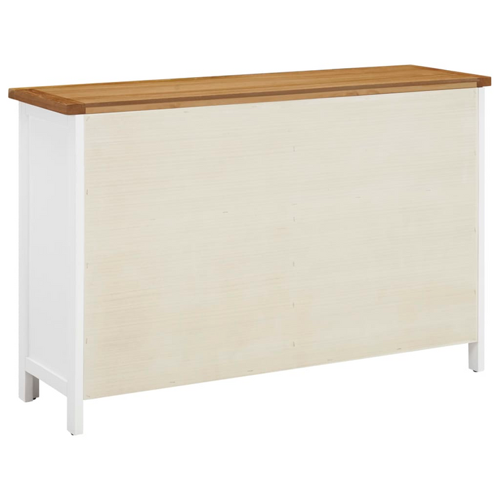 Solid Oak Chest of Drawers - White | 6 Drawer Storage Cabinet | 105 x 33.5 x 73 cm | Elegant & Durable - Premium  from Home Treasures - Just £297.99! Shop now at Home Treasures