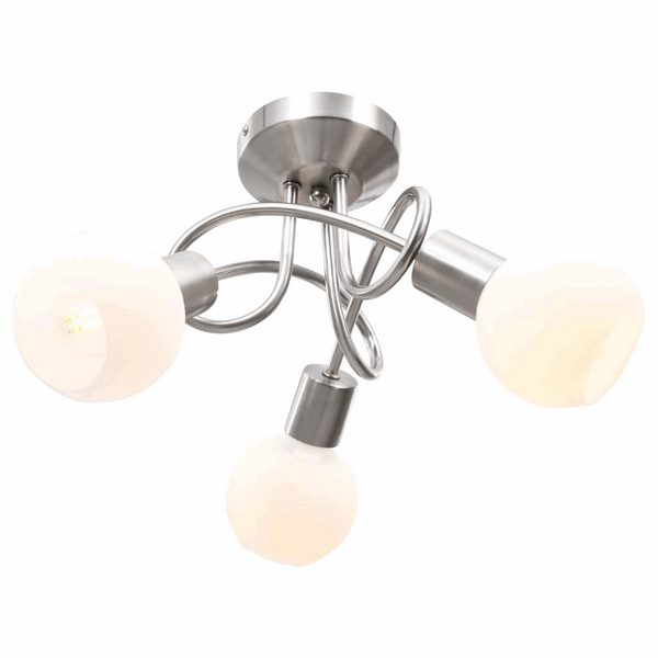 Elegant Ceiling Lamp with Ceramic Bowl Shades - White | Modern, Stylish Lighting for Living Room & Bedroom - Premium  from Home Treasures - Just £42.99! Shop now at Home Treasures