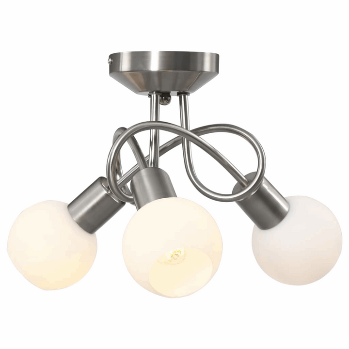 Elegant Ceiling Lamp with Ceramic Bowl Shades - White | Modern, Stylish Lighting for Living Room & Bedroom - Premium  from Home Treasures - Just £42.99! Shop now at Home Treasures