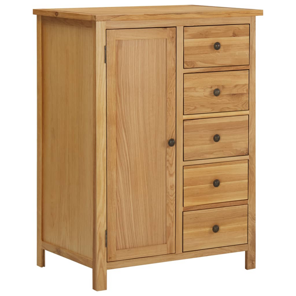 CORONA Wardrobe 76x52x105 cm Solid Oak Wood - Perfect Rustic Charm for Your Bedroom - Premium  from Home Treasures - Just £386.99! Shop now at Home Treasures