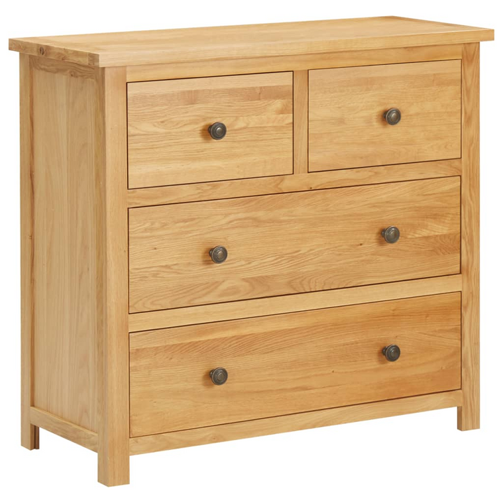 Solid Oak Chest of Drawers 80x35x75cm – Elegant and Durable Storage Solution for Any Home Decor - Premium  from Home Treasures - Just £270.99! Shop now at Home Treasures