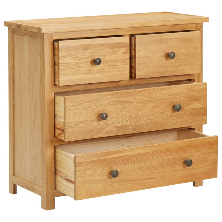 Solid Oak Chest of Drawers 80x35x75cm – Elegant and Durable Storage Solution for Any Home Decor - Premium  from Home Treasures - Just £270.99! Shop now at Home Treasures