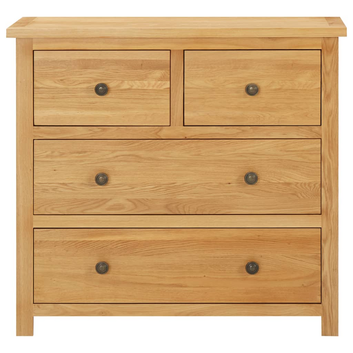 Solid Oak Chest of Drawers 80x35x75cm – Elegant and Durable Storage Solution for Any Home Decor - Premium  from Home Treasures - Just £270.99! Shop now at Home Treasures