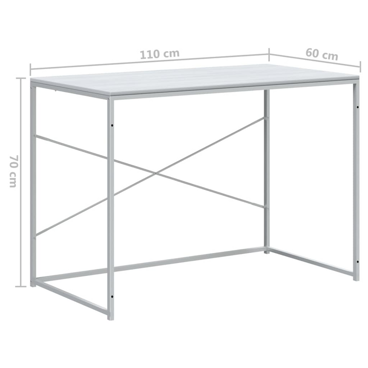 Modern White Work Desk - 110 x 60 x 70 cm | Sleek & Sturdy Office Furniture - Premium  from Home Treasures - Just £85.99! Shop now at Home Treasures