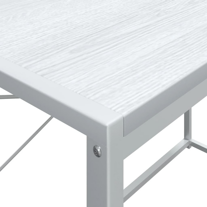 Modern White Work Desk with Shelf – 110 x 60 x 138 cm, Ideal for Home and Office - Premium  from Home Treasures - Just £102.99! Shop now at Home Treasures